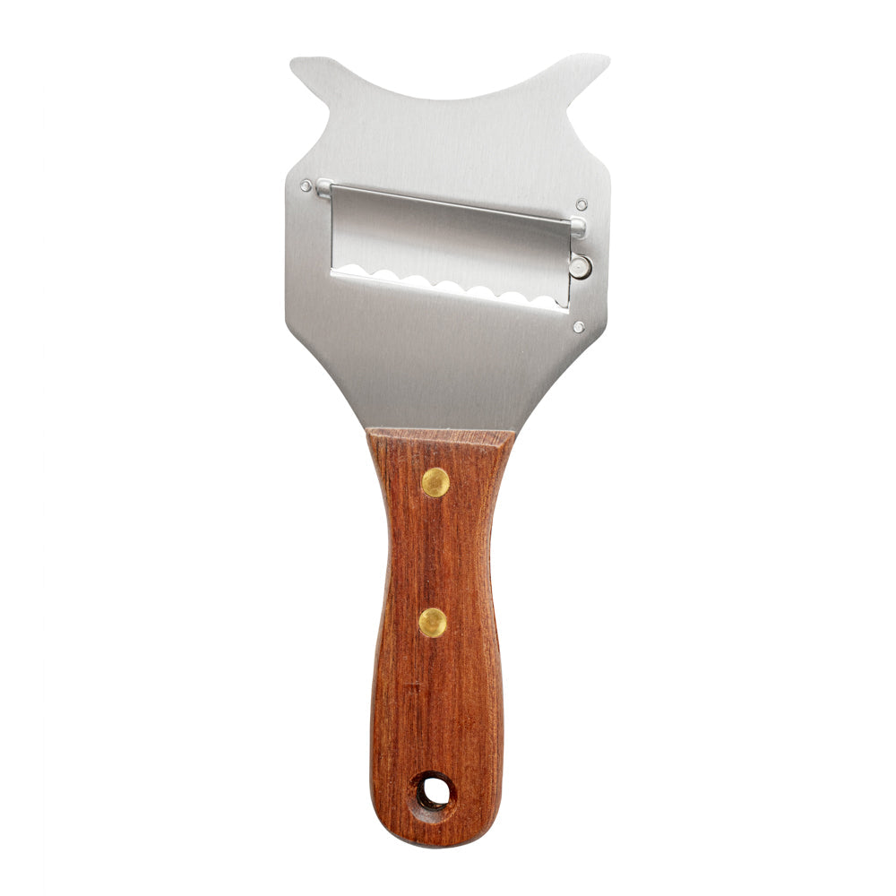Met Lux Stainless Steel Truffle Slicer / Chocolate Shaver - with Wooden Handle - 7 1/2" x 3 1/4" - 1 count box