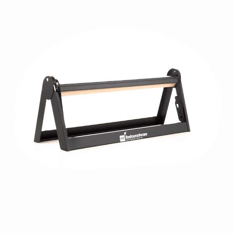 Chef 101 Black Steel Paper Cutter / Dispenser - with Serrated Blade, Fits 18" Roll - 1 count box