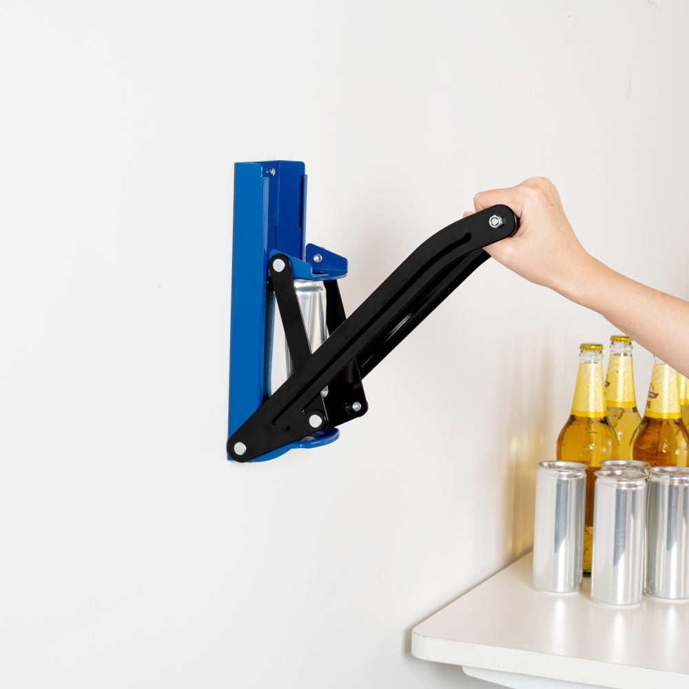Met Lux Blue Metal Can Crusher - for 12 / 16 oz Cans, Wall Mount - 1 count box