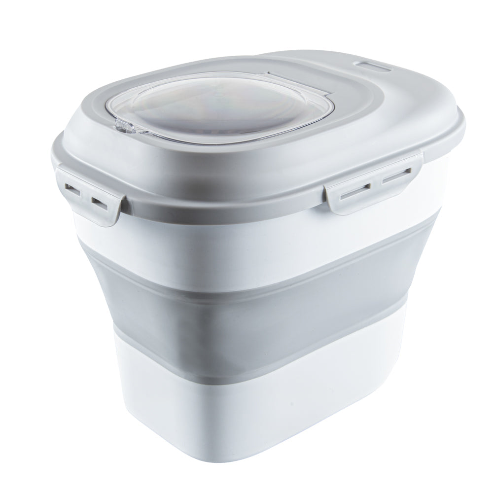 Chef 101 Gray Plastic Collapsible Storage Container - 17 3/4" x 13" x 14 3/4" - 1 count box