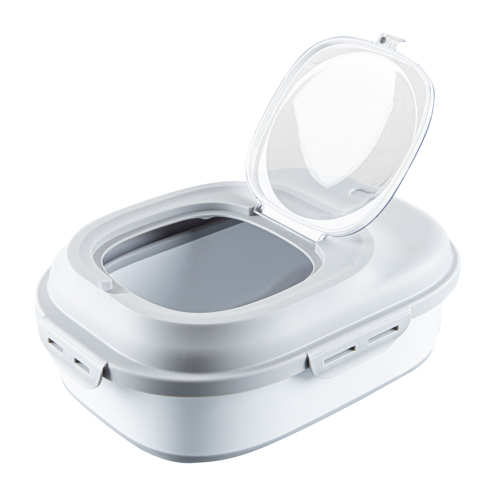 Chef 101 Gray Plastic Collapsible Storage Container - 17 3/4" x 13" x 14 3/4" - 1 count box