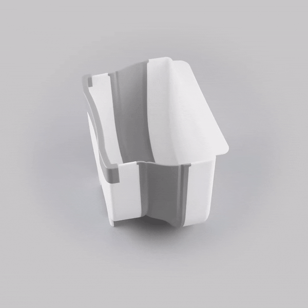 Chef 101 Gray Collapsible Mini Trash Can - 10" x 7 1/4" x 7 1/4" - 1 count box