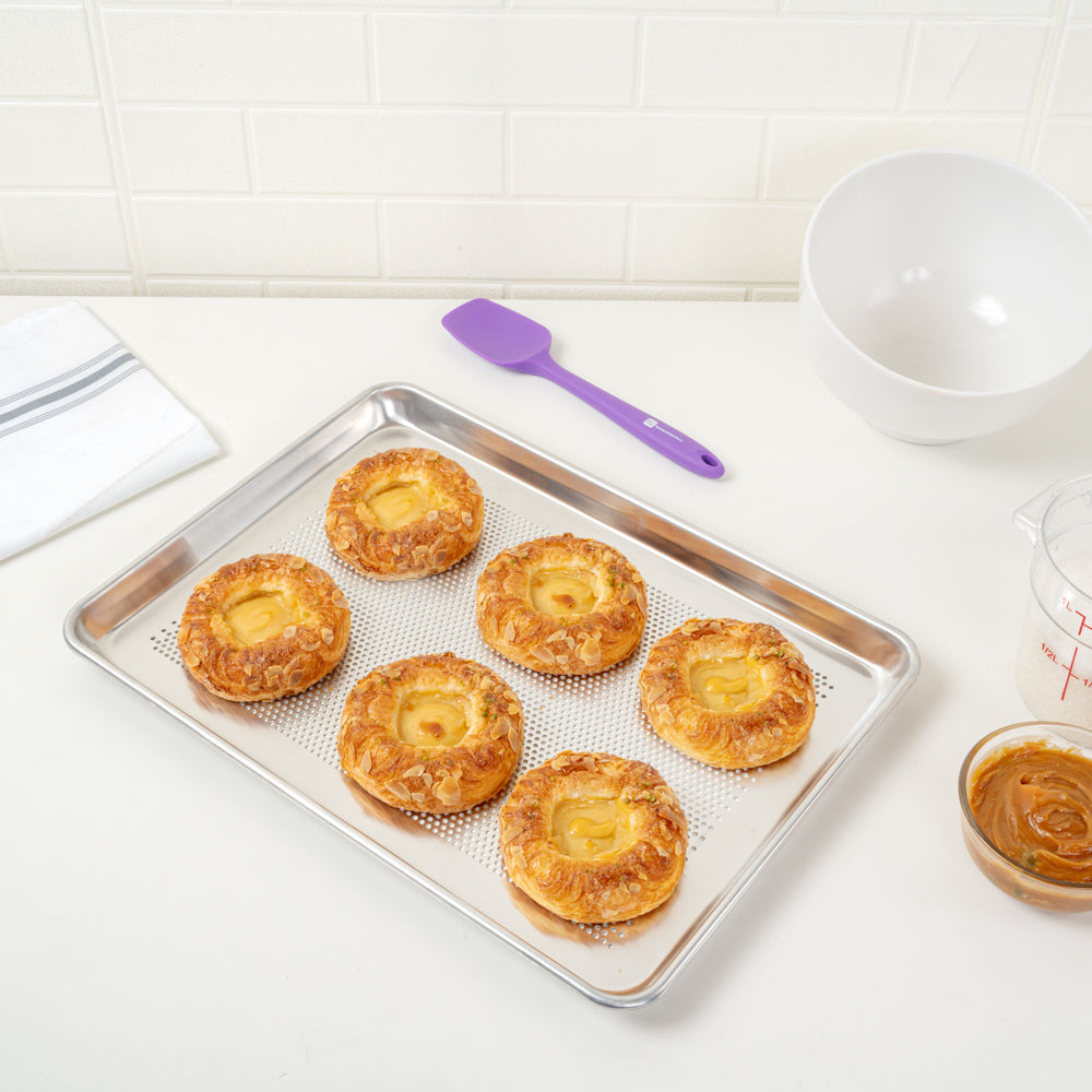 Met Lux Aluminum Half Size Baking Sheet - Perforated, Heavy Duty - 18" x 13" - 1 count box