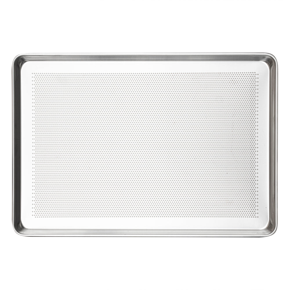 Met Lux Aluminum Full Size Baking Sheet - Perforated, Heavy Duty - 26" x 18" - 1 count box