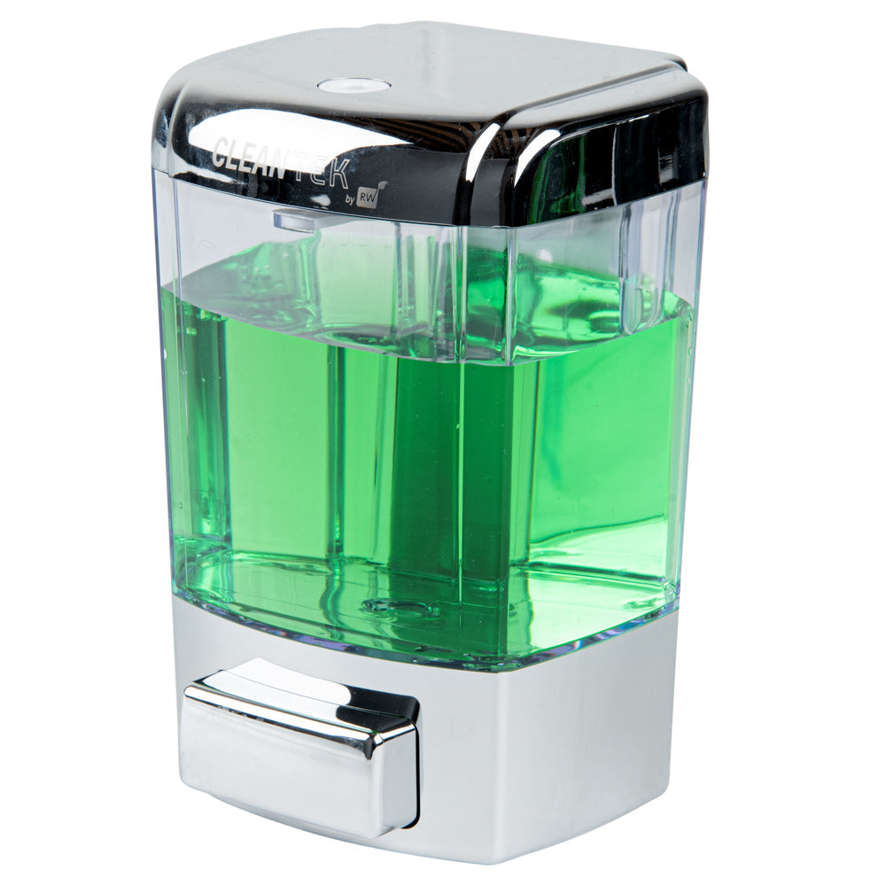 Clean Tek Professional 24 oz Clear Manual Soap Dispenser - for Gel or Liquid Soap - 1 count box