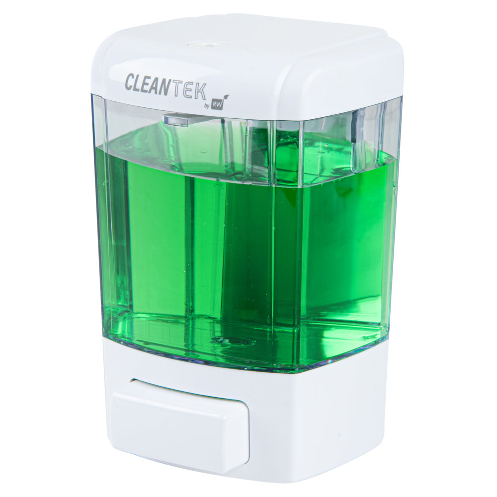 Clean Tek Professional 24 oz White Manual Soap Dispenser - for Gel or Liquid Soap - 1 count box