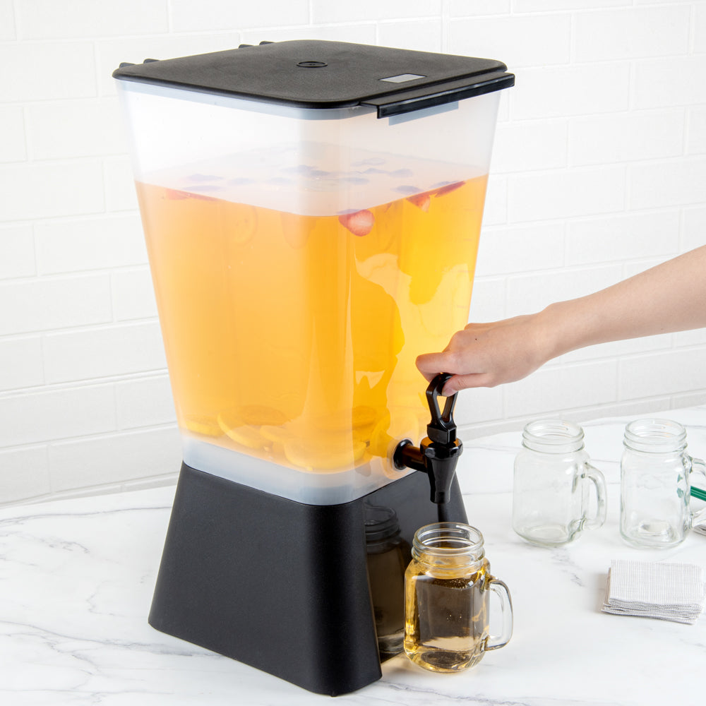 Bev Tek 5 gal Black Beverage Dispenser - 12 1/2" x 11" x 22" - 1 count box