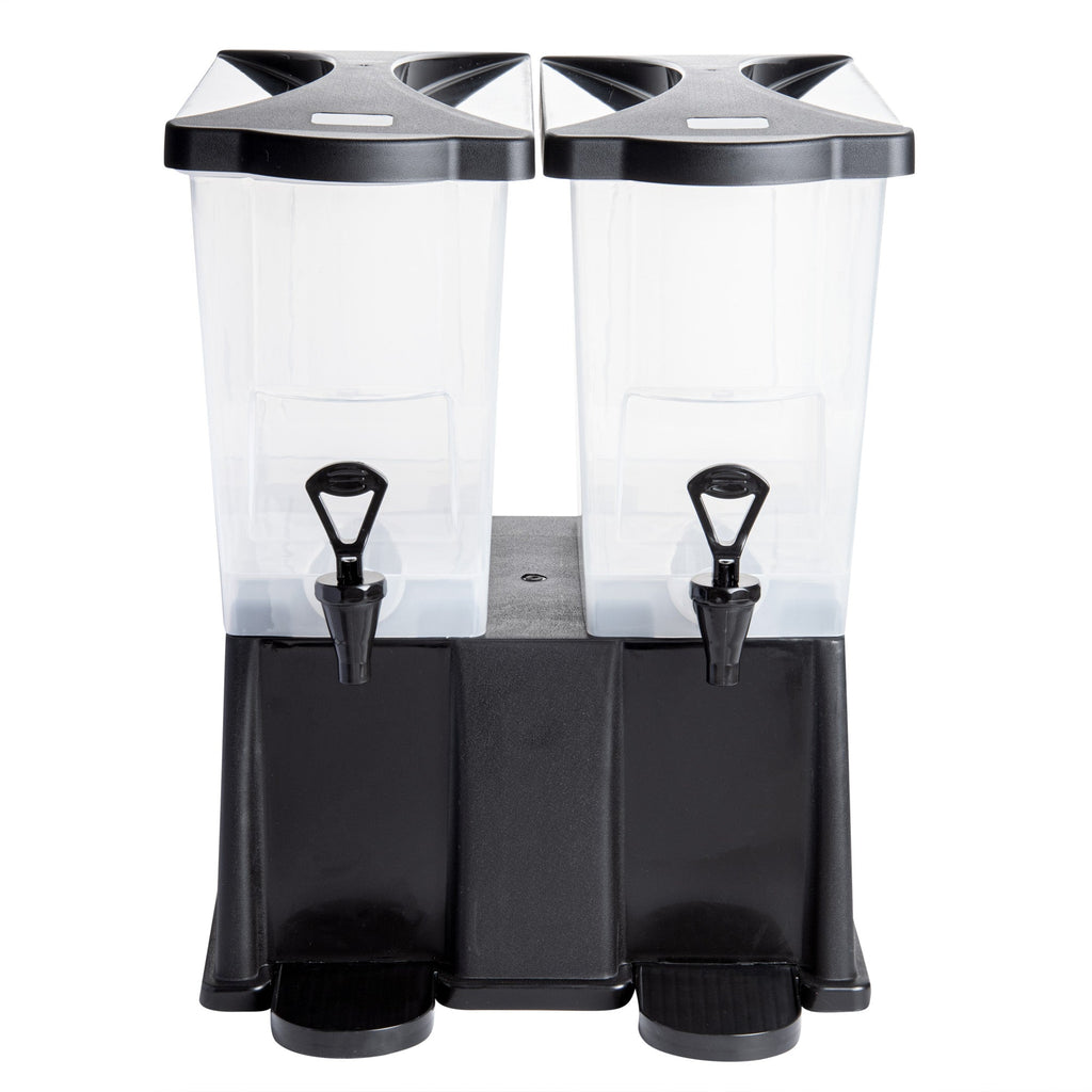 Bev Tek 6 gal Black Double Beverage Dispenser - 16" x 16" x 21" - 1 count box