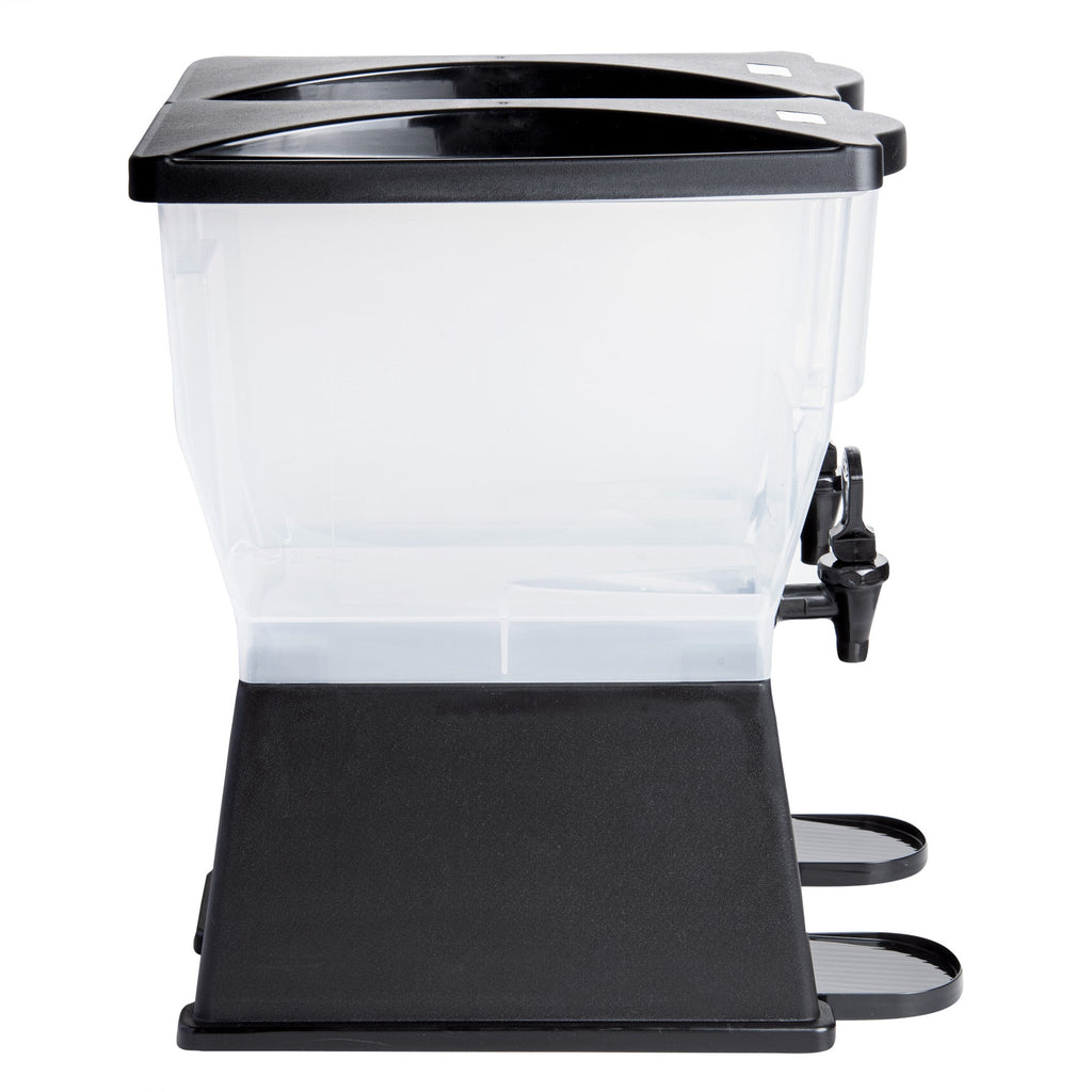 Bev Tek 6 gal Black Double Beverage Dispenser - 16" x 16" x 21" - 1 count box