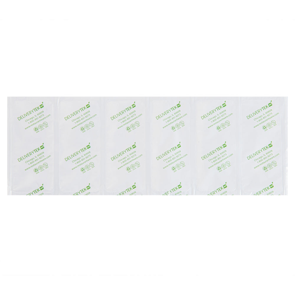 Delivery Tek Plastic Shipping Ice Pack - 1 x 6 Cells - 15 1/4" x 5 3/4" - 100 count box