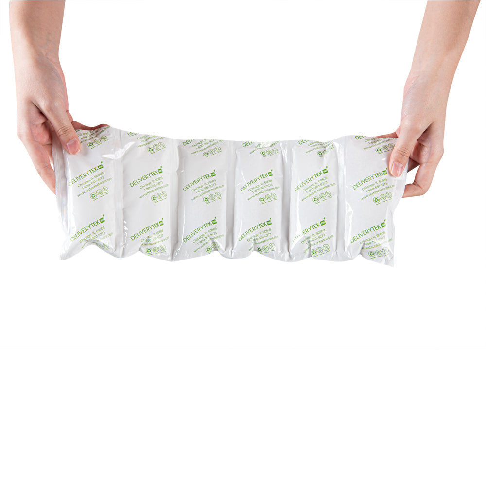 Delivery Tek Plastic Shipping Ice Pack - 1 x 6 Cells - 15 1/4" x 5 3/4" - 10 count box