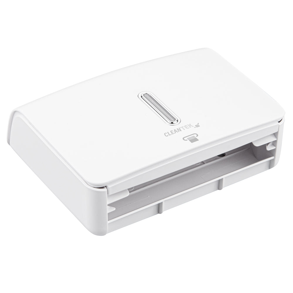 Clean Tek Professional White Plastic M-Fold Paper Towel Dispenser - 10 3/4" x 3 1/2" x 8 3/4" - 1 count box