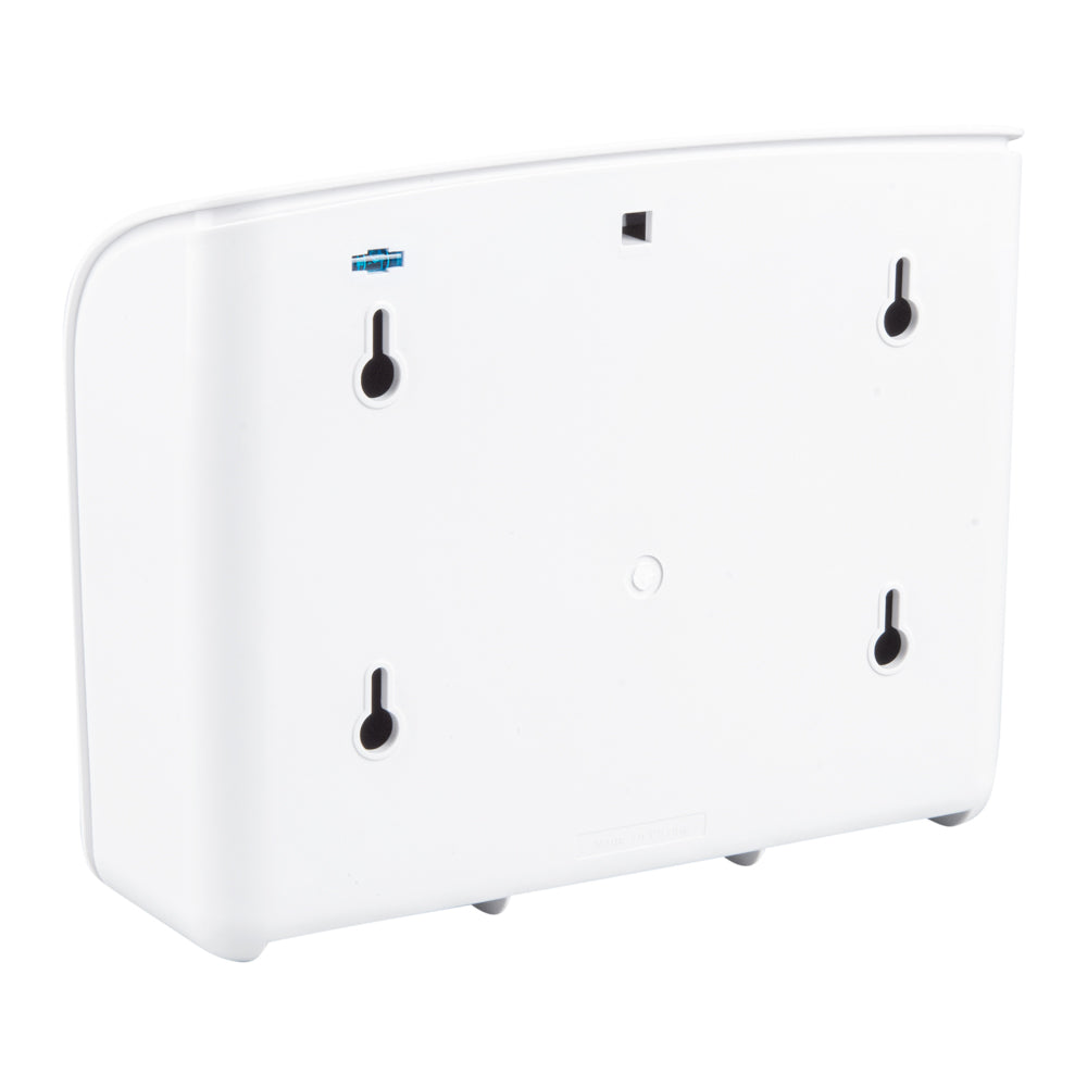 Clean Tek Professional White Plastic M-Fold Paper Towel Dispenser - 10 3/4" x 3 1/2" x 8 3/4" - 1 count box