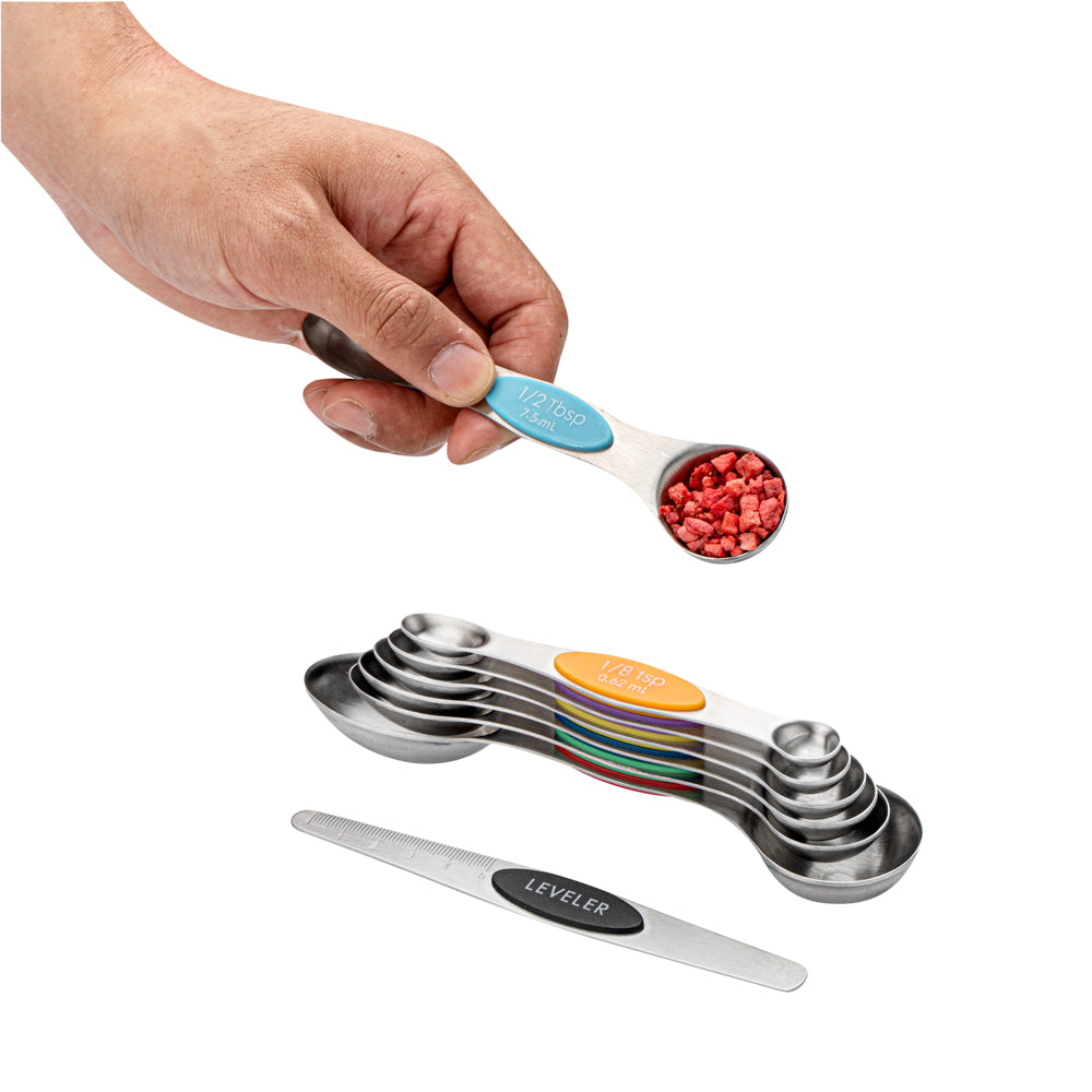 Met Lux Assorted Stainless Steel Measuring Spoon Set - 8-Piece, Magnetic - 1 count box