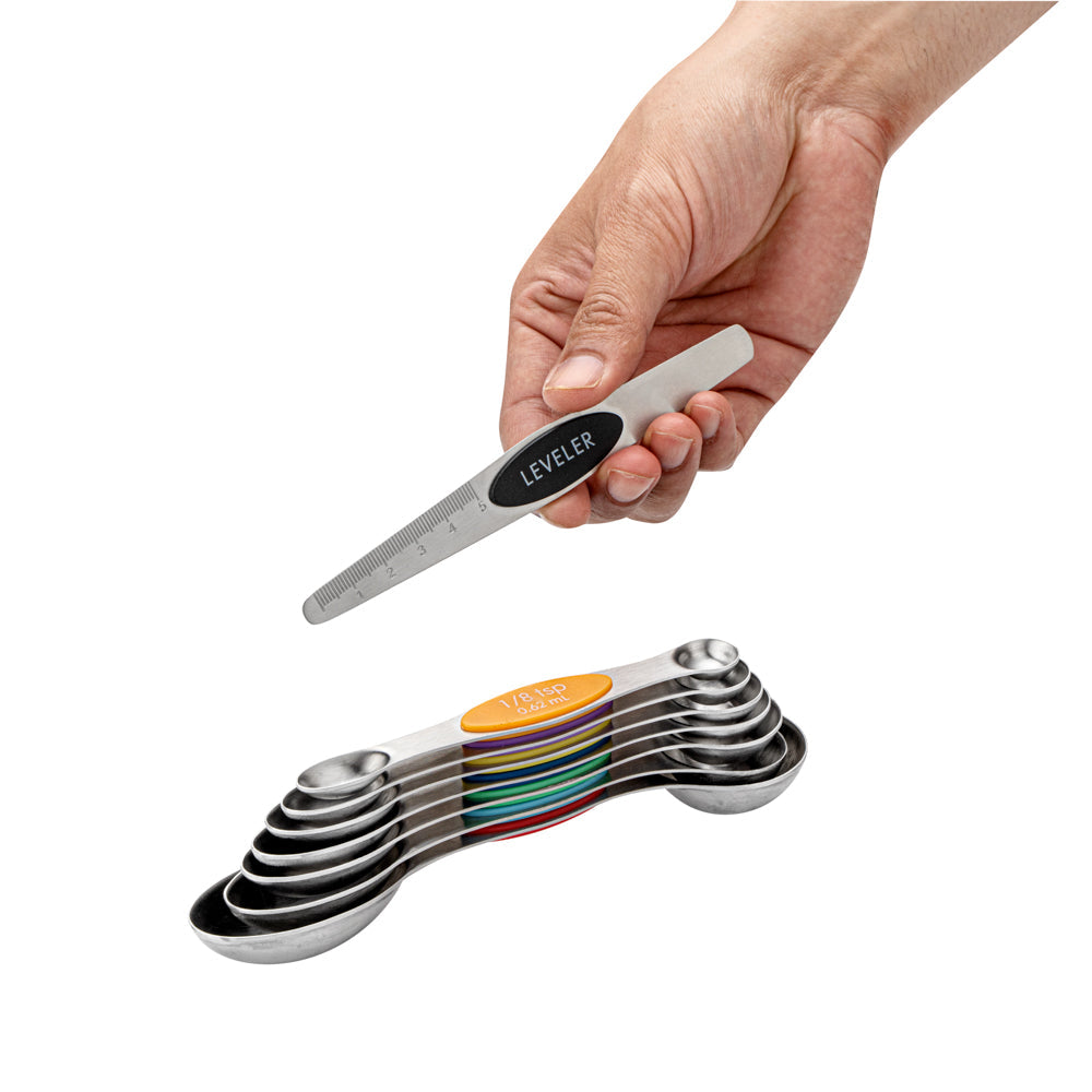 Met Lux Assorted Stainless Steel Measuring Spoon Set - 8-Piece, Magnetic - 1 count box