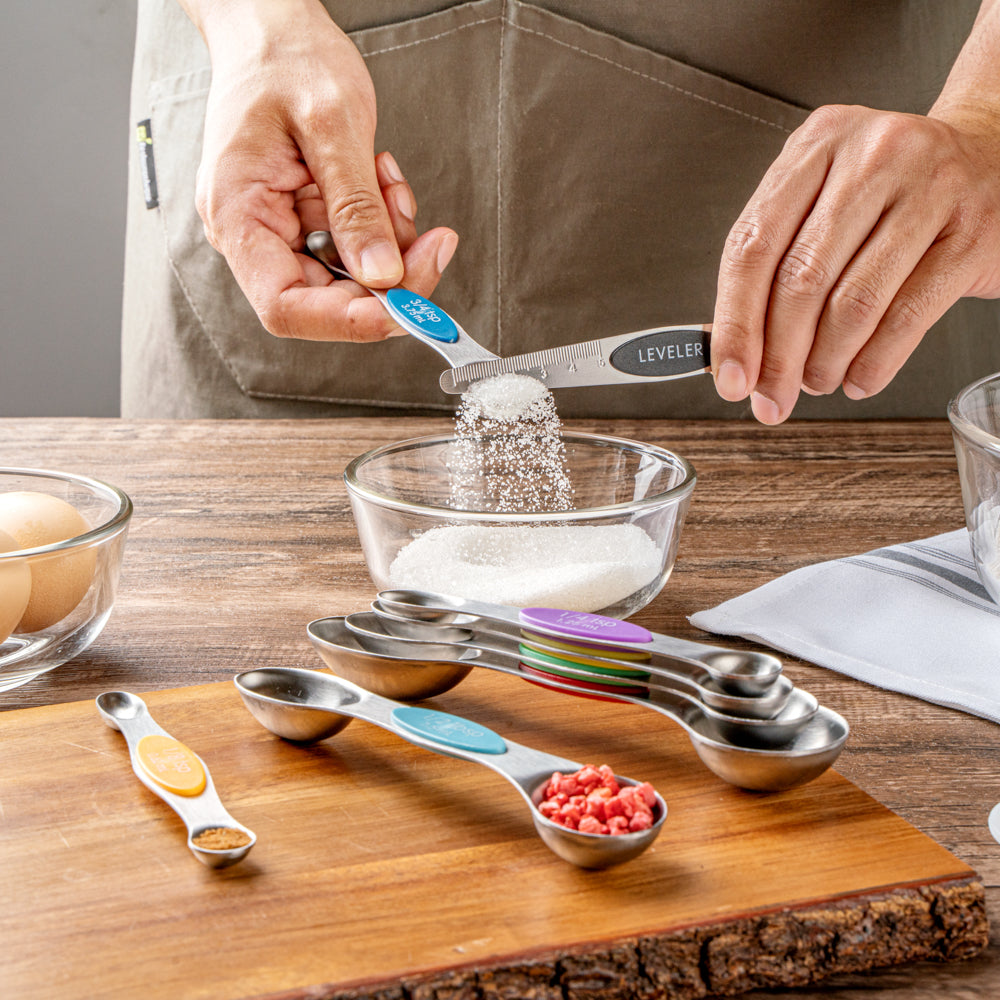 Met Lux Assorted Stainless Steel Measuring Spoon Set - 8-Piece, Magnetic - 1 count box