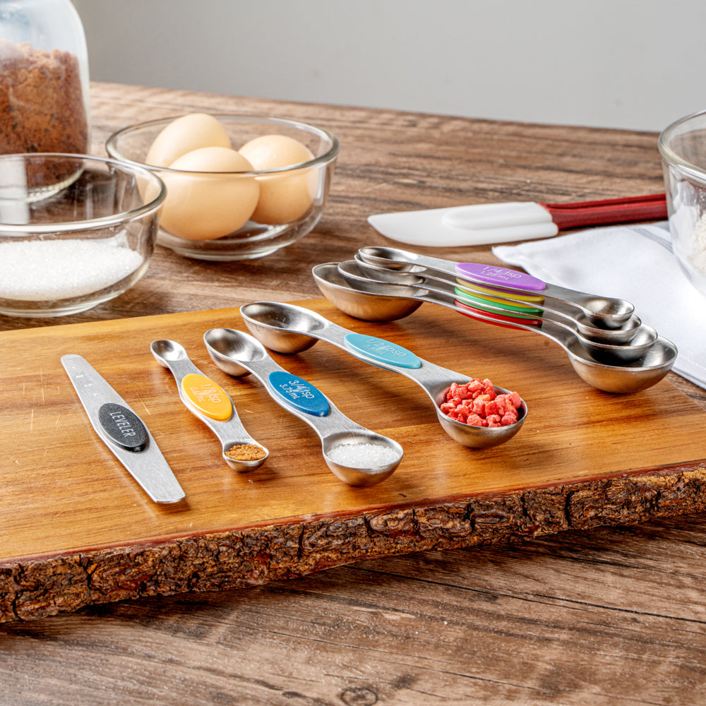 Met Lux Assorted Stainless Steel Measuring Spoon Set - 8-Piece, Magnetic - 1 count box