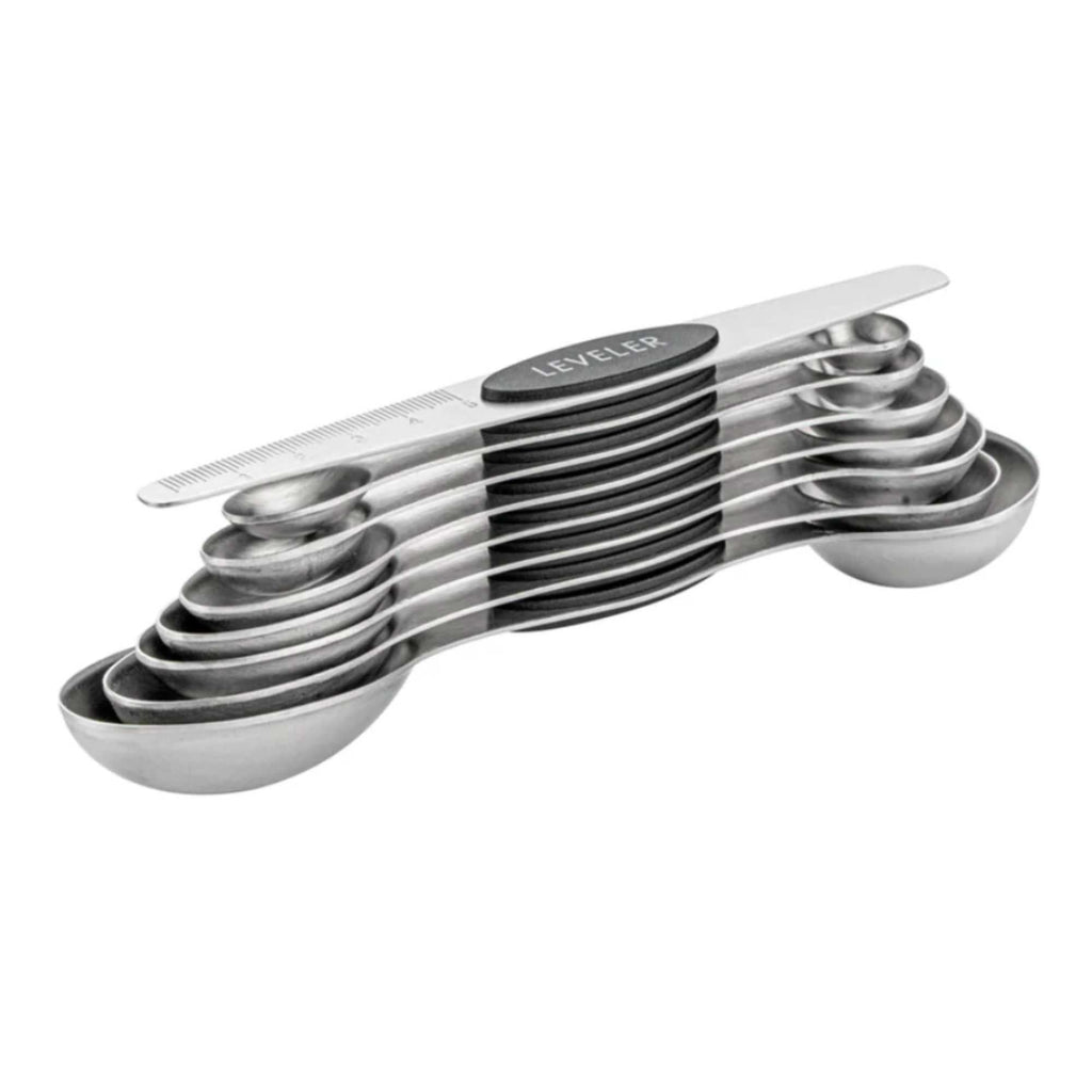 Met Lux Black Stainless Steel Measuring Spoon Set - 8-Piece, Magnetic - 1 count box