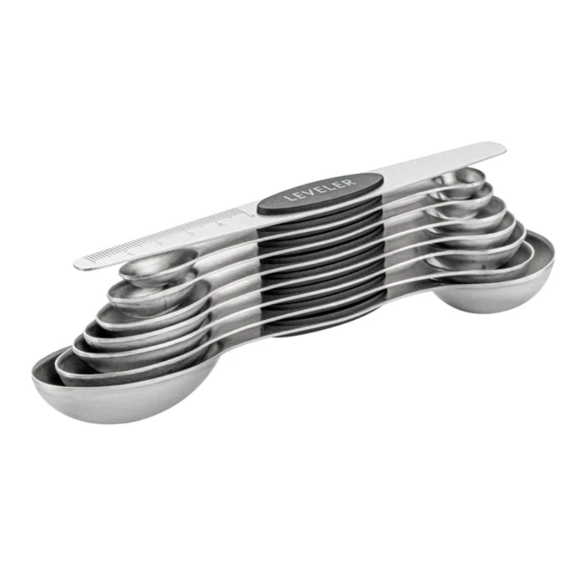 Met Lux Black Stainless Steel Measuring Spoon Set - 8-Piece, Magnetic - 1 count box