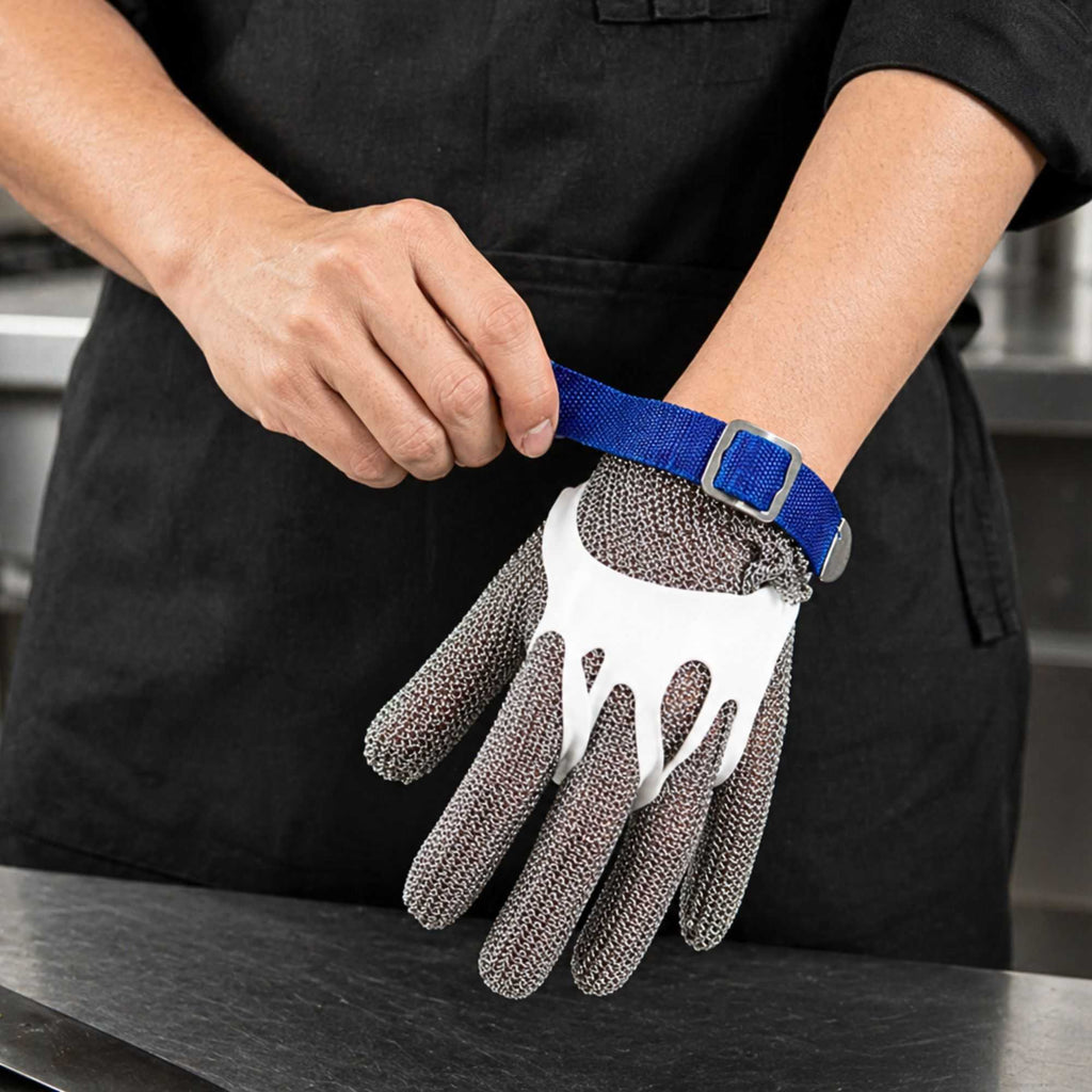 Life Protector Stainless Steel Mesh Large Cut-Resistant Glove - Level 9, Food Safe - 10" x 5" - 1 count box