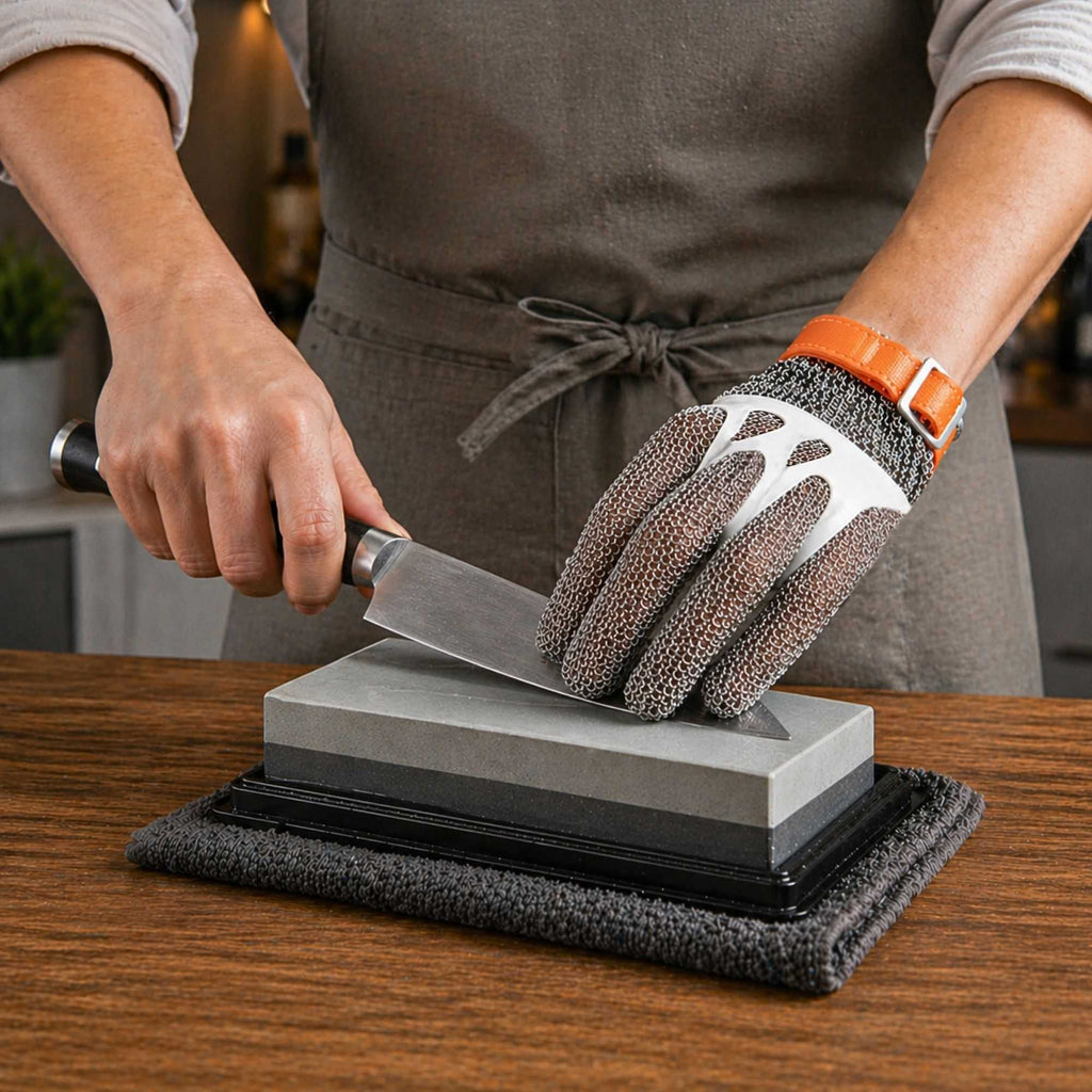 Life Protector Stainless Steel Mesh Extra Large Cut-Resistant Glove - Level 9, Food Safe - 10 1/4" x 5 1/4" - 1 count box