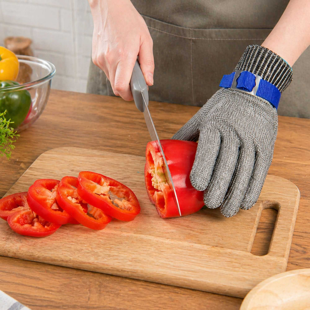 Life Protector Fiber / Stainless Steel Mesh Medium Cut-Resistant Glove - Level 9, Food Safe - 9 1/4" x 4" - 1 count box