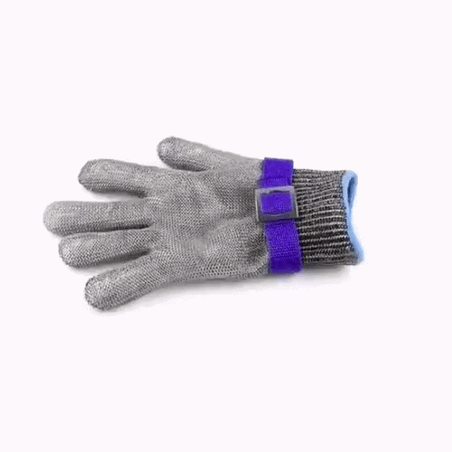 Life Protector Fiber / Stainless Steel Mesh Large Cut-Resistant Glove - Level 9, Food Safe - 9 3/4" x 4 1/4" - 1 count box