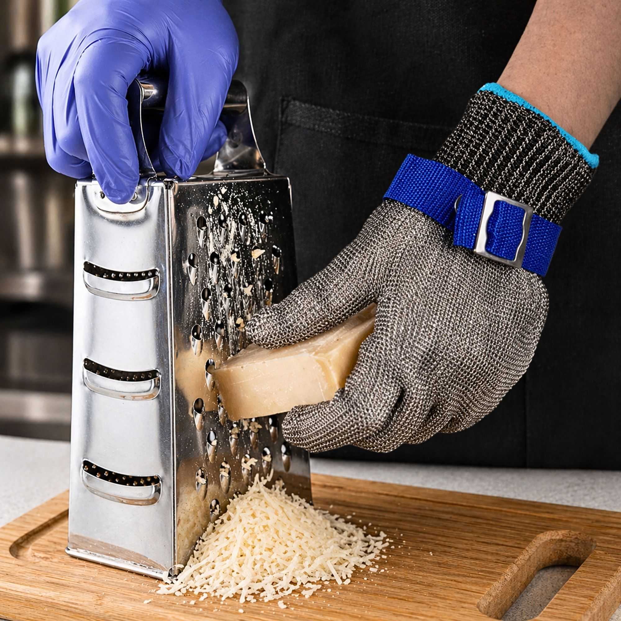 Life Protector Fiber / Stainless Steel Mesh Extra Large Cut-Resistant Glove - Level 9, Food Safe - 10" x 4 1/4" - 1 count box
