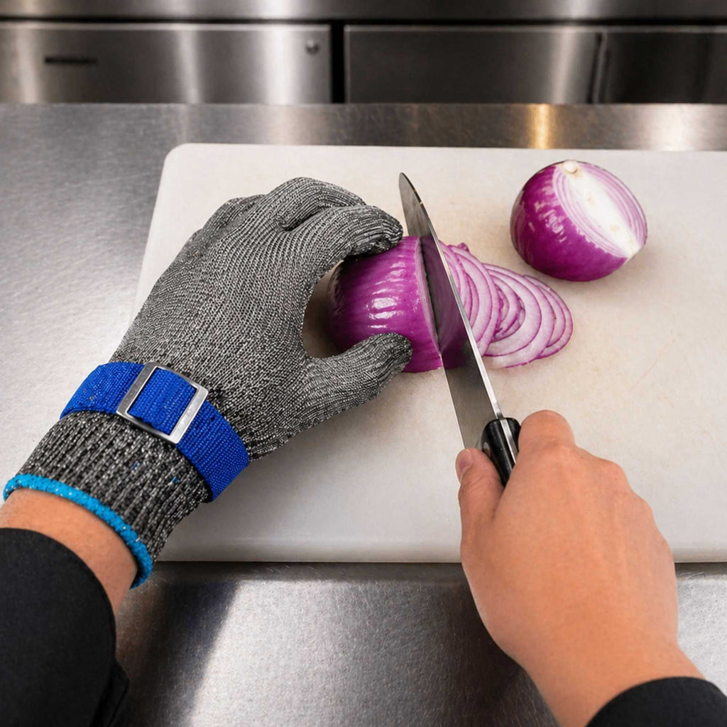 Life Protector Fiber / Stainless Steel Mesh Extra Large Cut-Resistant Glove - Level 9, Food Safe - 10" x 4 1/4" - 1 count box