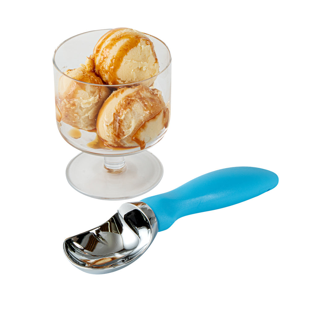 Comfy Grip Blue Metal Ice Cream Scoop - 7 3/4" x 2" x 1 3/4" - 1 count box