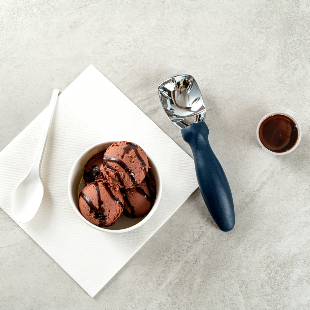Comfy Grip Navy Blue Metal Ice Cream Scoop - 7 3/4" x 2" x 1 3/4" - 1 count box