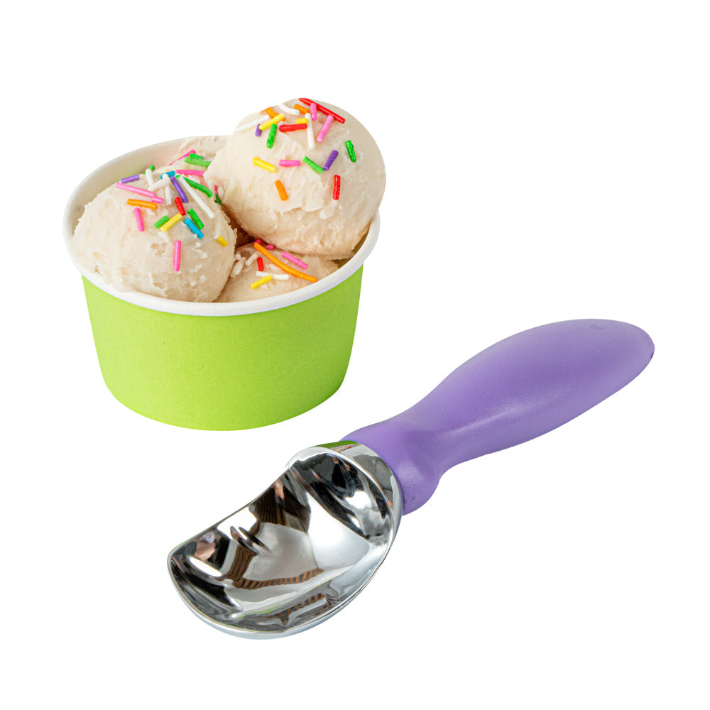 Comfy Grip Purple Metal Ice Cream Scoop - 7 3/4" x 2" x 1 3/4" - 1 count box