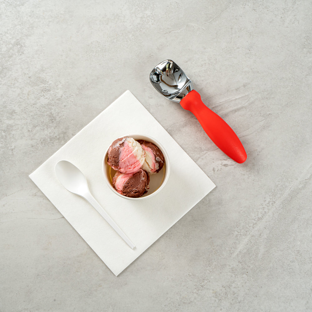 Comfy Grip Red Metal Ice Cream Scoop - 7 3/4" x 2" x 1 3/4" - 1 count box