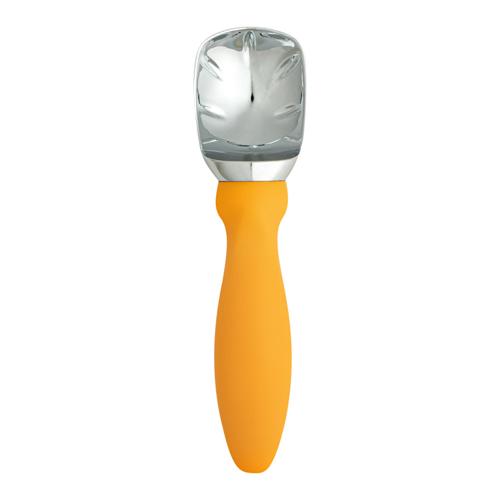 Comfy Grip Tangerine Orange Metal Ice Cream Scoop - 7 3/4" x 2" x 1 3/4" - 1 count box