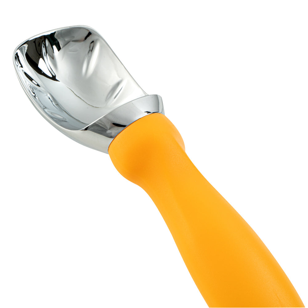 Comfy Grip Tangerine Orange Metal Ice Cream Scoop - 7 3/4" x 2" x 1 3/4" - 1 count box