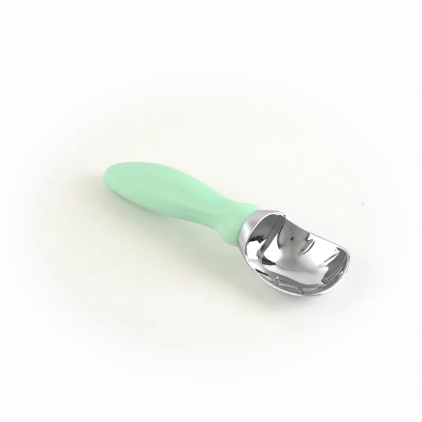 Comfy Grip Teal Metal Ice Cream Scoop - 7 3/4" x 2" x 1 3/4" - 1 count box
