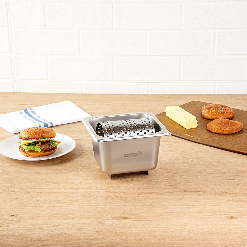 Met Lux White Stainless Steel Butter Wheel / Spreader - 10 1/4" x 10 1/4" x 10 1/4" - 1 count box