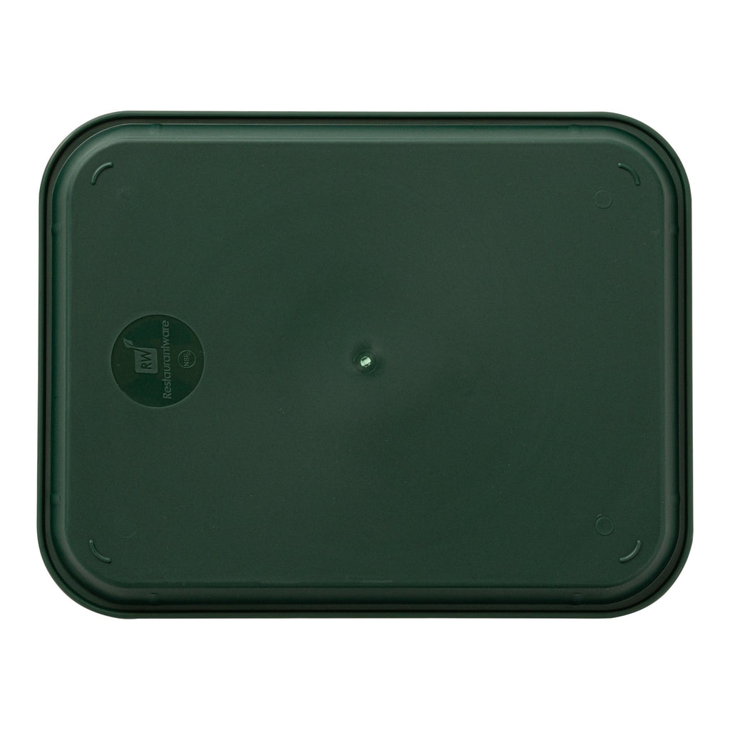 Chef 101 Rectangle Forest Green Plastic Fast Food Tray - 10" x 14" - 50 count box