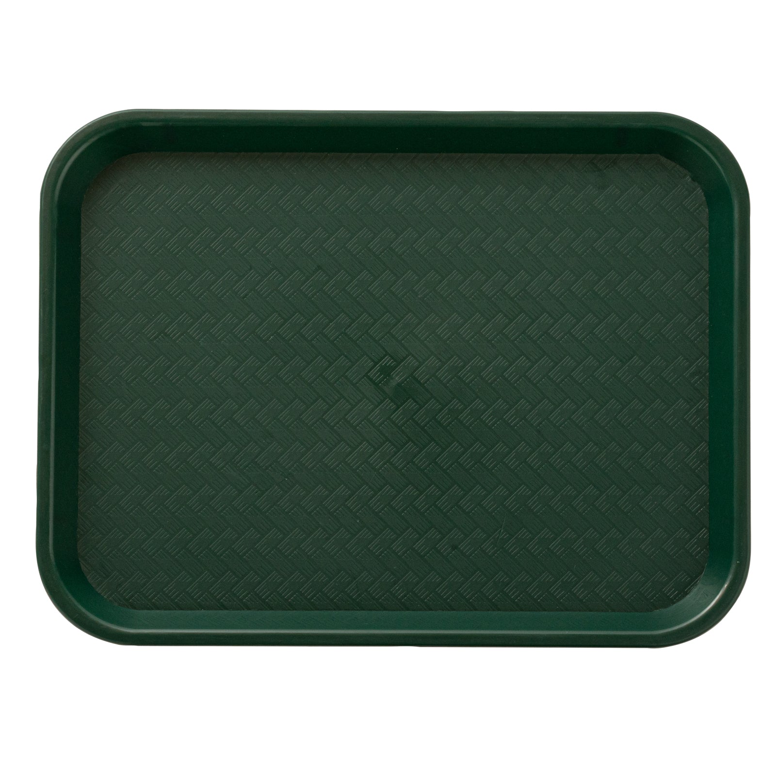 Chef 101 Rectangle Forest Green Plastic Fast Food Tray - 14" x 18" - 10 count box