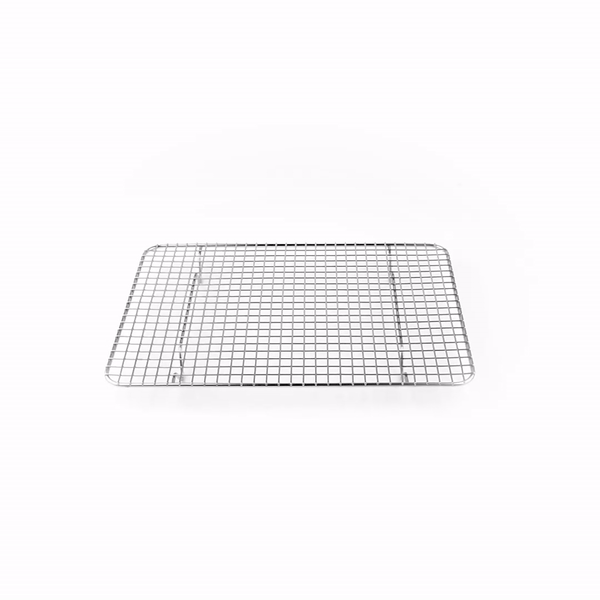 Met Lux Stainless Steel Footed Wire Cooling Rack - For Quarter Size Sheet Pan - 8 1/2" x 12" - 1 count box