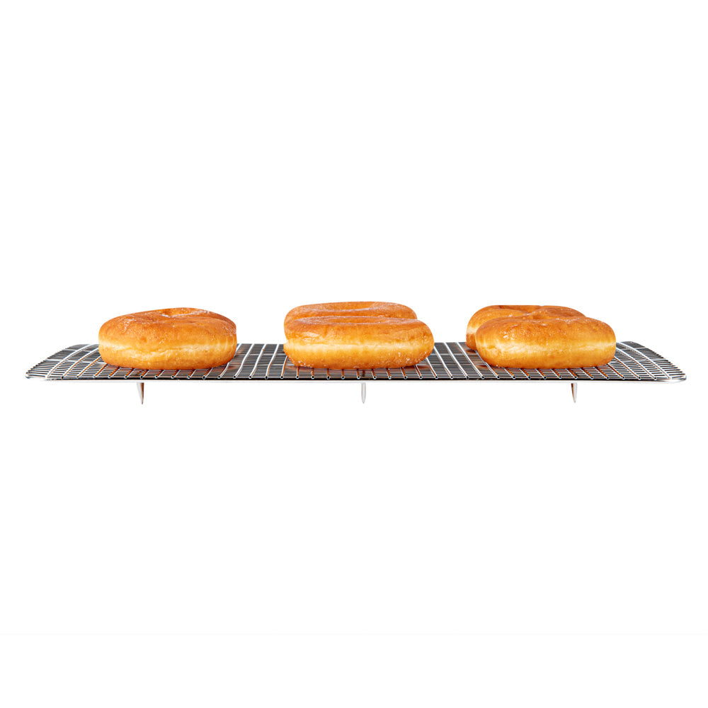 Met Lux Stainless Steel Footed Wire Cooling Rack - For Half Size Sheet Pan - 11 3/4 x 17" - 1 count box