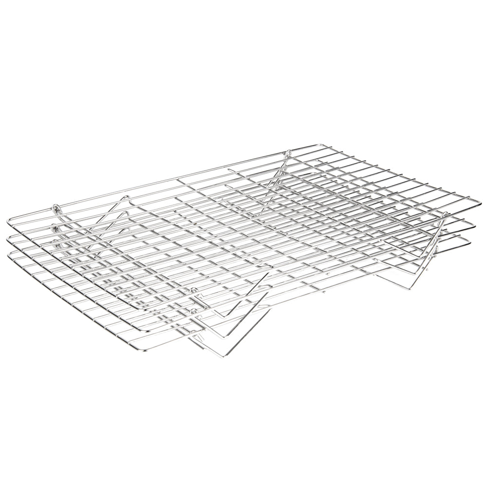 Met Lux Stainless Steel Stackable Cooling Rack Set - 3 Tier - 15 3/4" x 9 3/4" x 8 1/4" - 1 count box