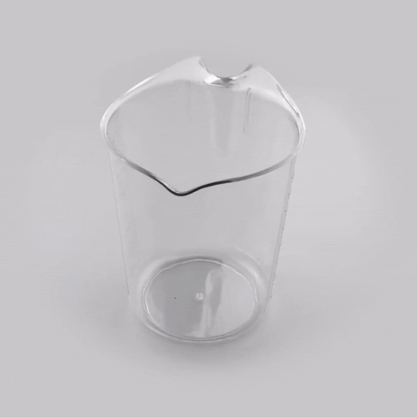 Chef 101 4 qt (16 cups) Clear Plastic Measuring Cup - 9 1/2" x 7 1/4" x 9 1/2" - 1 count box