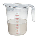 Chef 101 4 qt (16 cups) Clear Plastic Measuring Cup - 9 1/2" x 7 1/4" x 9 1/2" - 10 count box