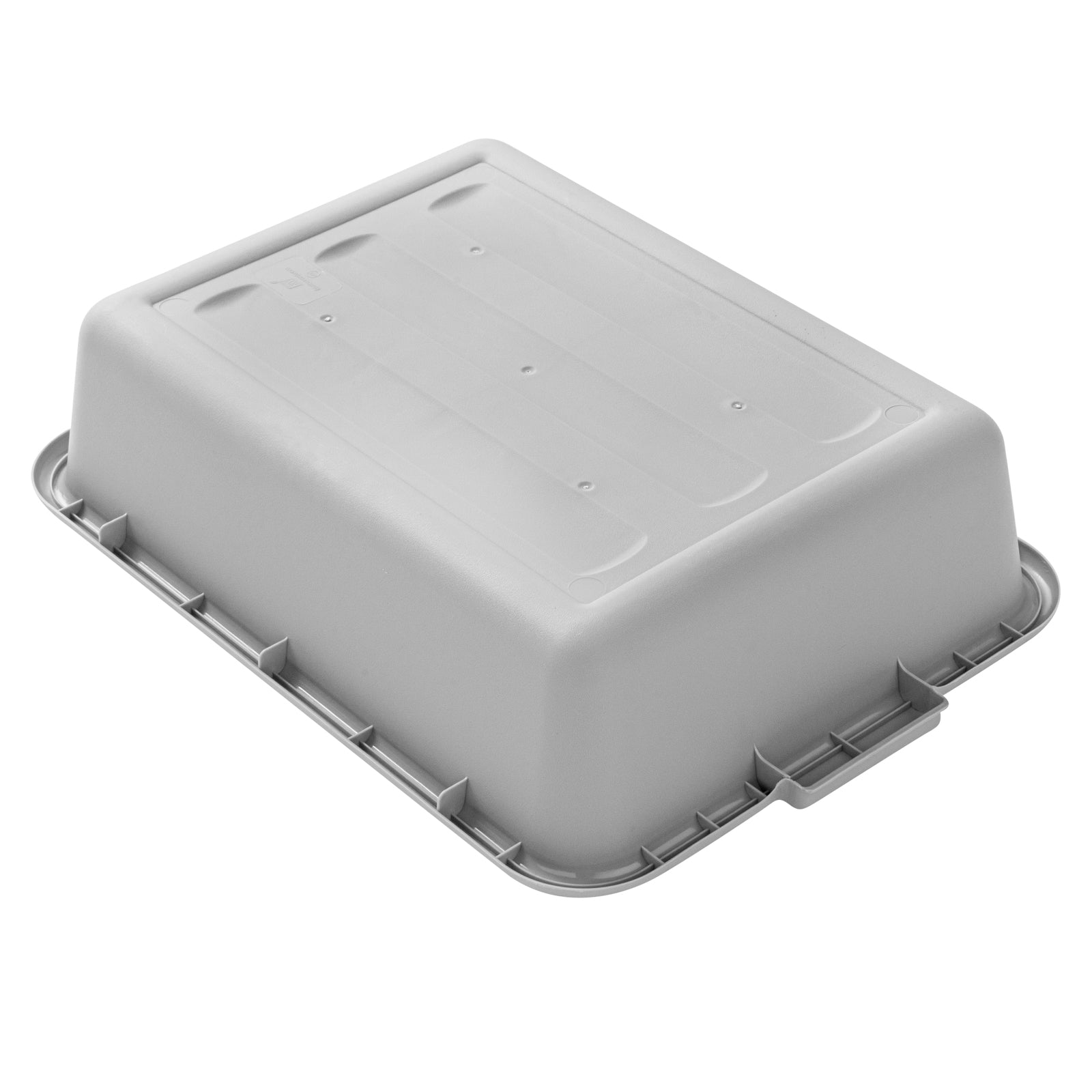 RW Clean Gray Plastic Bus Tub - Easy Grip - 20" x 15" x 5" - 10 count box