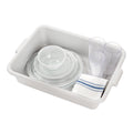 RW Clean White Plastic Bus Tub - Easy Grip - 20" x 15" x 5" - 1 count box