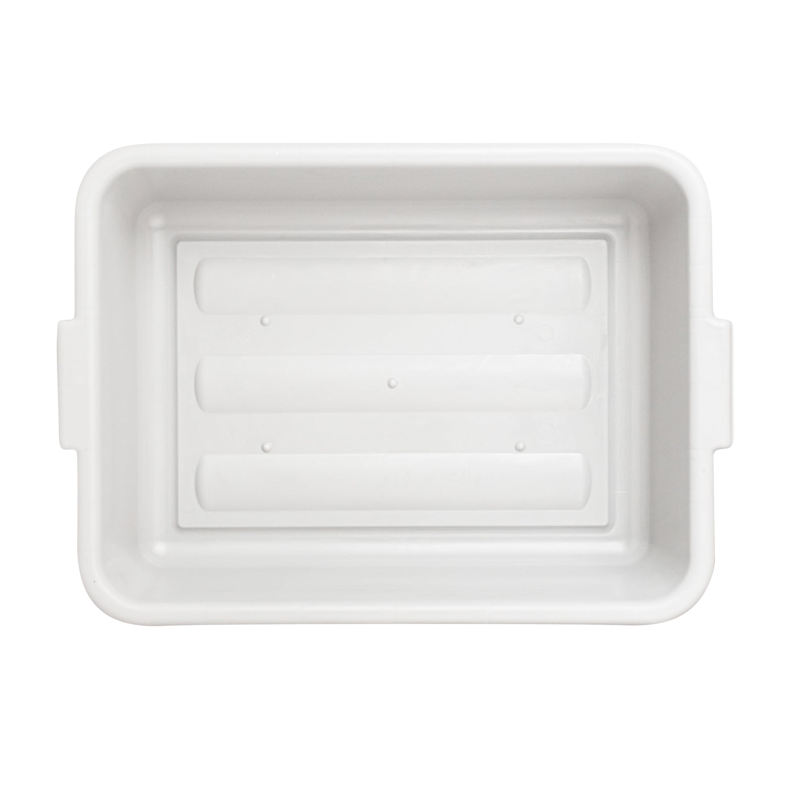 RW Clean White Plastic Bus Tub - Easy Grip - 20" x 15" x 5" - 1 count box