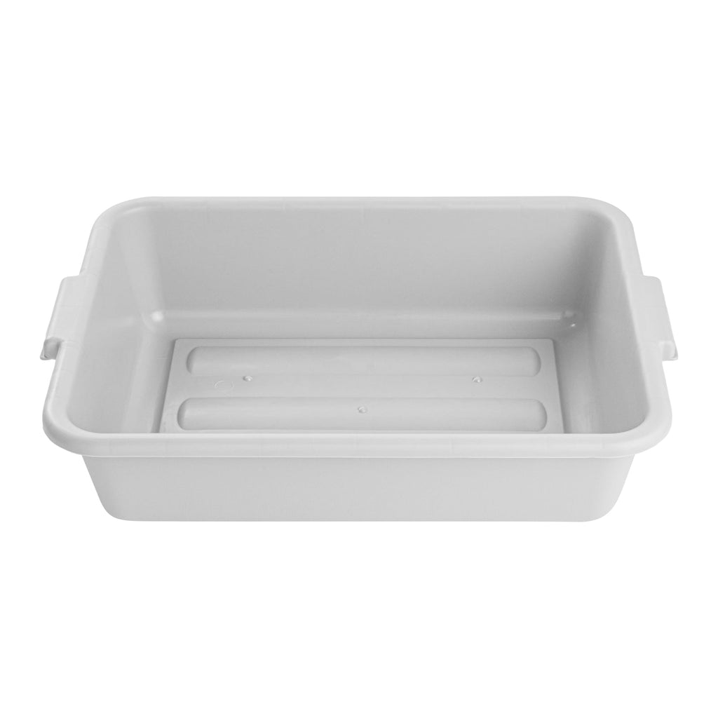 RW Clean White Plastic Bus Tub - Easy Grip - 20" x 15" x 5" - 10 count box
