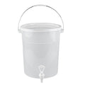 Bev Tek 6 gal Round Clear Plastic Beverage Dispenser - 12 1/4" x 12 1/4" x 15" - 4 count box