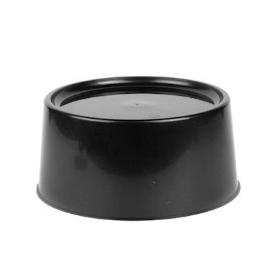 Bev Tek Round Black Plastic Beverage Dispenser Base - For 3 and 6 gal Dispenser - 10 1/2" x 10 1/2" x 6 1/2" - 4 count box